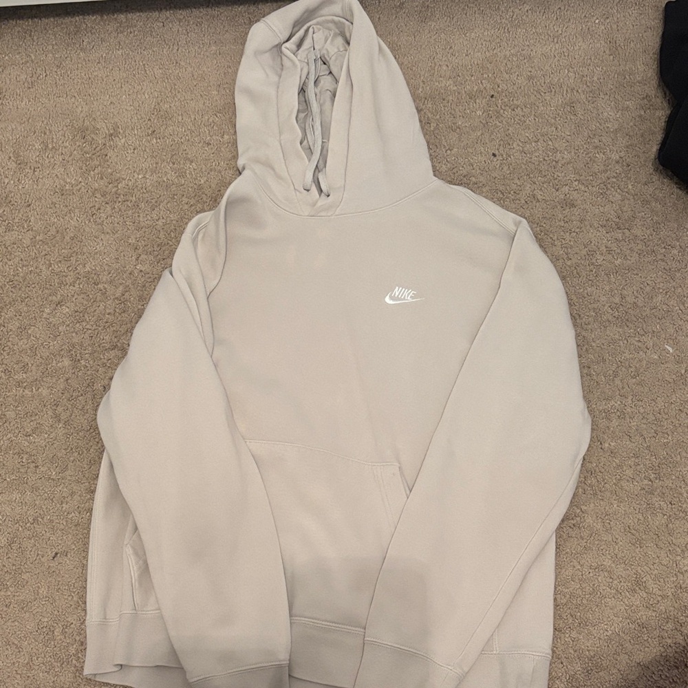Nike Men's Light Gray Hoodie